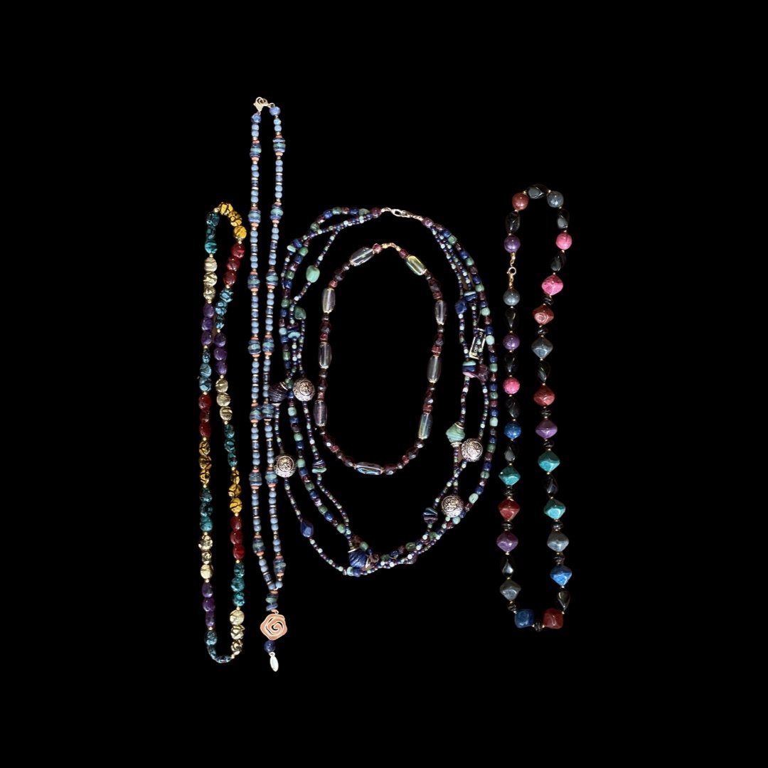 5 Total Western Germany Antique Necklaces Circa 1940s (1 of 5)