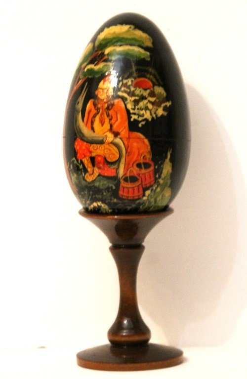 Rare Russian Icon Orthodox Egg Hand Painted (1 of 2)