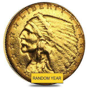 $2.5 Gold Quarter Eagle Indian Head - Ex Jewelry: This item qualifies for FREE DOMESTIC SHIPPING to customers in the USA You are bidding on the total lot which includes 1 of the following item: $2.5 Gold Quarter Eagle Indian Head - Ex Jewelry