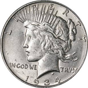 Authentic 1934-D Peace Dollar Great Deals From The: This item qualifies for FREE DOMESTIC SHIPPING to customers in the USA Certification: Uncertified Mint Location: Denver Circulated/Uncirculated: Circulated Year: 1934 Composition: Silver The