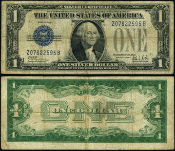 Authentic FR. 1602 $1 1928-B Silver Certificate: This item qualifies for FREE DOMESTIC SHIPPING to customers in the USA Circulated/Uncirculated: Circulated Denomination: $1 Grade: Vg Type: Silver Certificate Certification: Uncertified Year: