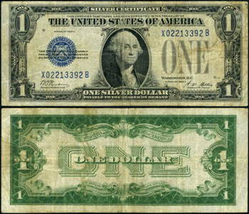 Authentic FR. 1601 $1 1928-A Silver Certificate