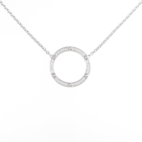 Authentic HERMES Diamond Necklace: This item qualifies for FREE DOMESTIC SHIPPING to customers in the USA Brand: Hermes Accessories: With Box. No Warranty Card Material: 750Wg Actualsize: Imate Size Of Pendant (Height X Width) : 15.6Mm