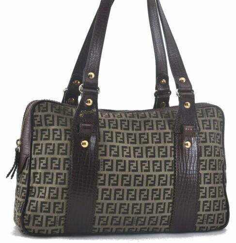 Authentic FENDI Zucchino Shoulder Hand Bag Canvas: This item qualifies for FREE DOMESTIC SHIPPING to customers in the USA Brand: FENDI Style: Hand Bag Country/Region of Manufacture: Italy Type: Hand Bag Serial Number: 23058BN161TN9068 Department: Wome