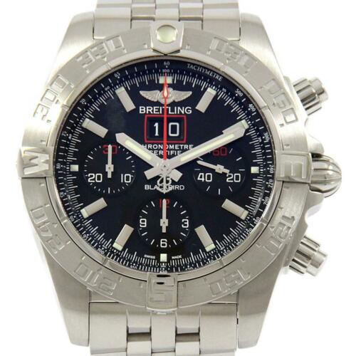 Authentic BREITLING A44360 A440B71PS Chronomat Black: This item qualifies for FREE DOMESTIC SHIPPING to customers in the USA Brand: Breitling Accessories: With Original Box Color: Black - - Reference Number: A44360 A440B71Ps Department: Mens Additionalin
