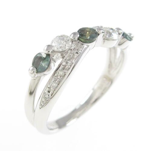 Authentic K18 White Gold Alexandrite ring: This item qualifies for FREE DOMESTIC SHIPPING to customers in the USA Material: K18Wg Stone: Diamond 0.25Ct Gender: Ladies Actualsize: Width:7.4Mm Size: 13.0 (Jpn Size) The BIDHAUS Guarantee: Photos 