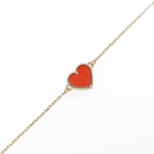Authentic Van Cleef & Arpels Sweet Alhambra bracelet: This item qualifies for FREE DOMESTIC SHIPPING to customers in the USA Brand: Van Cleef & Arpels Accessories: No Warranty Card Material: 750Pg Actualsize: Width:8.0Mm Gender: Ladies Centerstone: Carne