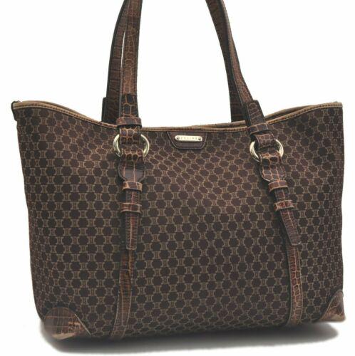 Authentic CELINE Macadam Crocodile Motif Hand Bag: This item qualifies for FREE DOMESTIC SHIPPING to customers in the USA Brand: CELINE Style: Hand Bag Country/Region of Manufacture: China Type: Hand Bag Serial Number: PPST0087 Department: Women Bag L