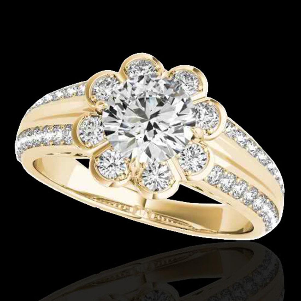 1.5 ctw Certified Diamond Solitaire Halo Ring 10k: This item qualifies for FREE DOMESTIC SHIPPING to customers in the USA 1.5 ctw Certified Diamond Solitaire Halo Ring 10k Yellow Gold Designer Brand Luxury Jewelrymade in the USA Suggested Retail Price