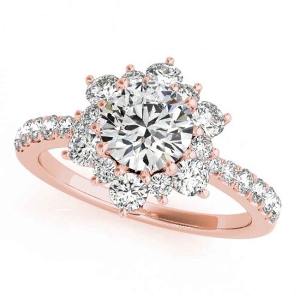 2.19 ctw Certified VS/SI Diamond Solitaire Halo Ring: This item qualifies for FREE DOMESTIC SHIPPING to customers in the USA 2.19 ctw Certified VS/SI Diamond Solitaire Halo Ring 14k Rose Gold Designer Brand Luxury Jewelrymade in the USA Suggested Retail 