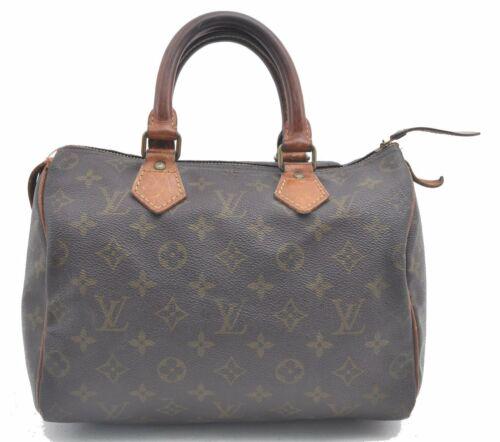 Authentic Louis Vuitton Monogram Speedy 25 Hand Bag: This item qualifies for FREE DOMESTIC SHIPPING to customers in the USA Brand: Louis Vuitton Style: Hand Bag Country/Region of Manufacture: France Type: Hand Bag Serial Number: 823 Department: Women Ba