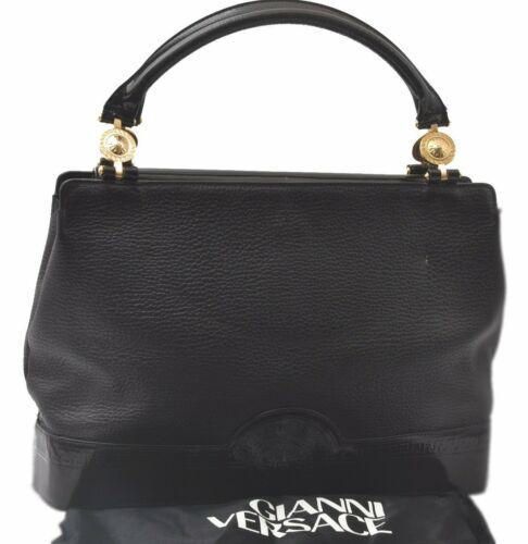 Authentic GIANNI VERSACE Leather Enamel Hand Bag Brown: This item qualifies for FREE DOMESTIC SHIPPING to customers in the USA Brand: GIANNI VERSACE Style: Hand Bag Country/Region of Manufacture: Italy Type: Hand Bag Bag Length: 14.4inches (36.5cm) Departm