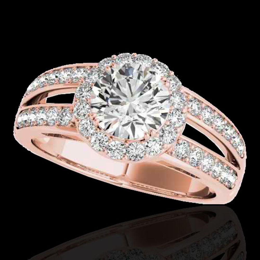 1.6 ctw Certified Diamond Solitaire Halo Ring 10k Rose: This item qualifies for FREE DOMESTIC SHIPPING to customers in the USA 1.6 ctw Certified Diamond Solitaire Halo Ring 10k Rose Gold Designer Brand Luxury Jewelrymade in the USA Suggested Retail Price: 