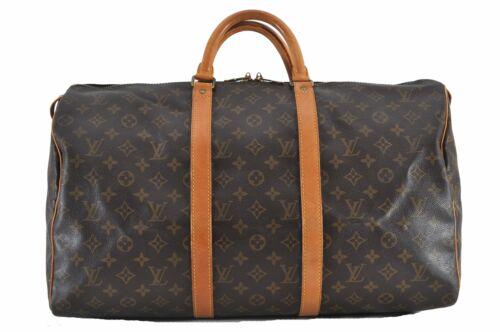 Authentic Louis Vuitton Monogram Keepall 50 Boston Bag: This item qualifies for FREE DOMESTIC SHIPPING to customers in the USA Brand: Louis Vuitton Style: Boston bag Country/Region of Manufacture: France Type: Boston bag Serial Number: MB8907 Department: W