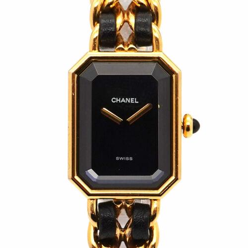 Authentic CHANEL Premiere Size L H0001 Vintage Quartz: This item qualifies for FREE DOMESTIC SHIPPING to customers in the USA Brand: Chanel Casesize Length: 26Mm Refnumber: H0001 Casesize Width: 20Mm(Not Included Crown) Movement: Quartz Casesize Depth: 7M