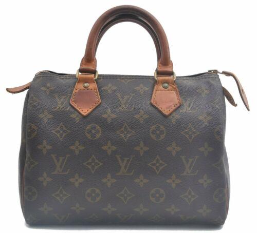 Authentic Louis Vuitton Monogram Speedy 25 Hand Bag: This item qualifies for FREE DOMESTIC SHIPPING to customers in the USA Brand: Louis Vuitton Style: Hand Bag Serial Number: 894FC Type: Hand Bag Bag Length: 10inches(25cm) Department: Women Bag Height: