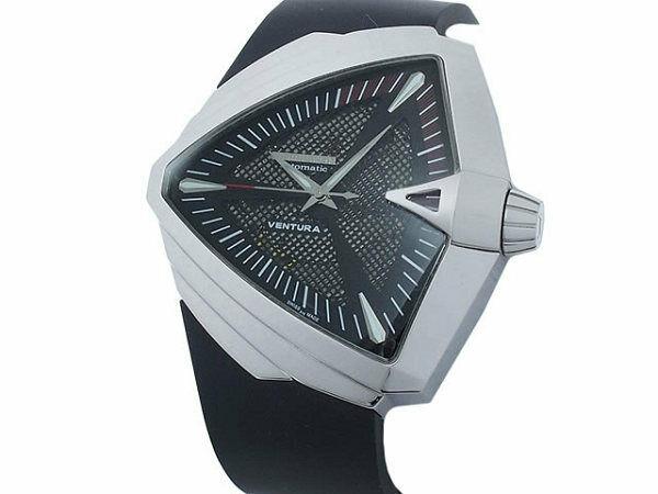 Authentic HAMILTON Ventura XL H246551SS Rubber: This item qualifies for FREE DOMESTIC SHIPPING to customers in the USA Condition: Used (pre-owned) Wrist size is 15cm ~19.5cm . Case size is 4.9cm4.6cm . There are small scars and rubbing from normal 