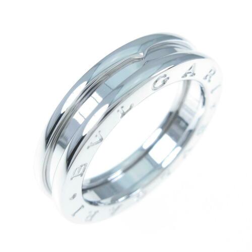 Authentic BVLGARI B.zero1 1 Band Ring: This item qualifies for FREE DOMESTIC SHIPPING to customers in the USA Brand: Bvlgari Size: 14.5 (Jpn Size) (55) Material: 750Wg Actualsize: Width : 5.0Mm Gender: Ladies The BIDHAUS Guarantee: Photos