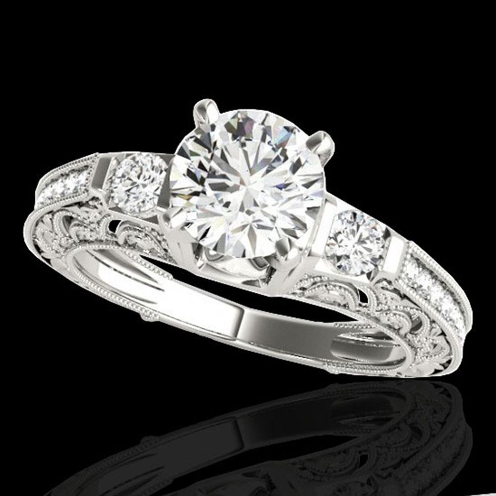 1.63 ctw Certified Diamond Solitaire Antique Ring 10k: This item qualifies for FREE DOMESTIC SHIPPING to customers in the USA 1.63 ctw Certified Diamond Solitaire Antique Ring 10k White Gold Designer Brand Luxury Jewelrymade in the USA Suggested Retail Pr
