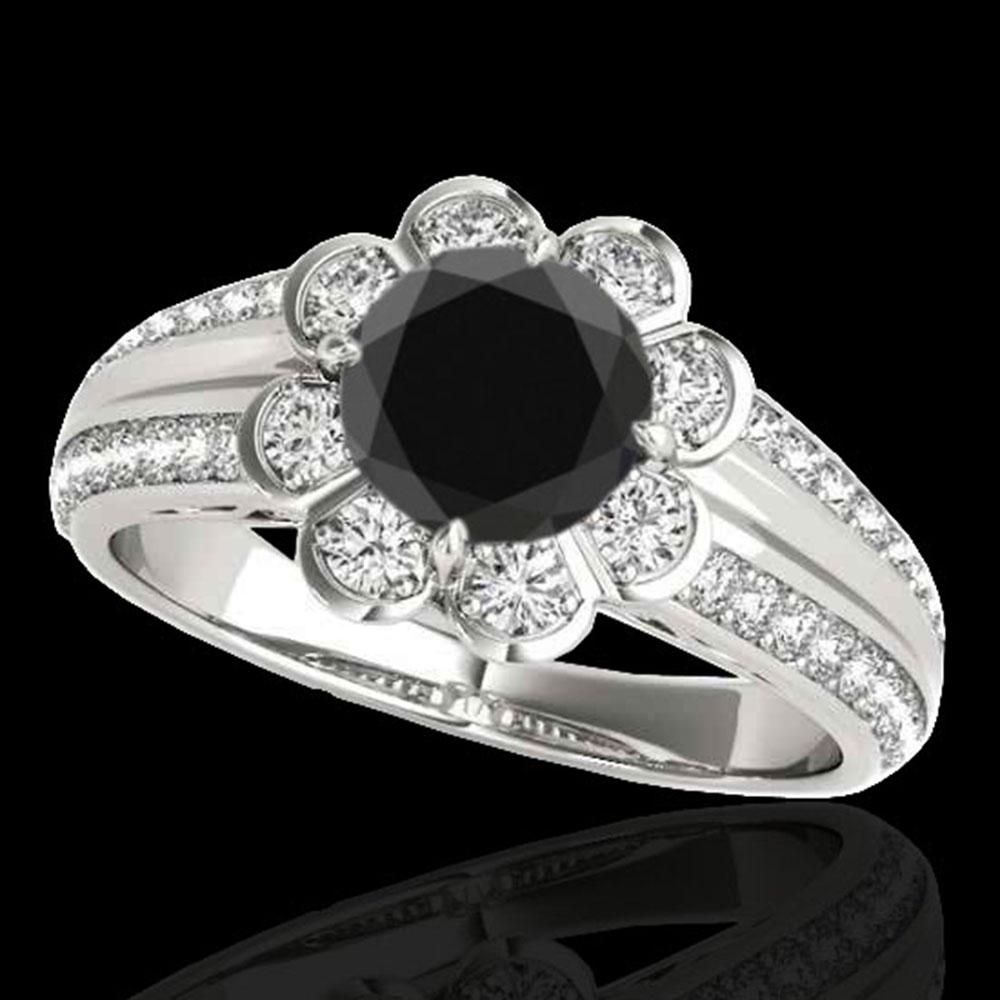 1.5 ctw Certified VS Black Diamond Solitaire Halo Ring: This item qualifies for FREE DOMESTIC SHIPPING to customers in the USA 1.5 ctw Certified VS Black Diamond Solitaire Halo Ring 10k White Gold Designer Brand Luxury Jewelrymade in the USA Suggested Reta