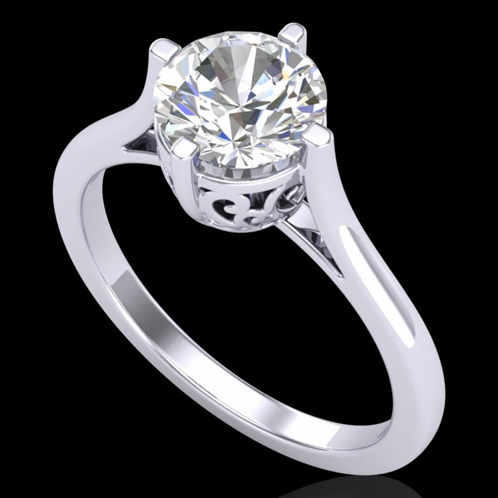 1.25 ctw VS/SI Diamond Solitaire Art Deco Ring 18k: This item qualifies for FREE DOMESTIC SHIPPING to customers in the USA 1.25 ctw VS/SI Diamond Solitaire Art Deco Ring 18k White Gold Designer Brand Luxury Jewelrymade in the USA Suggested Retail Price