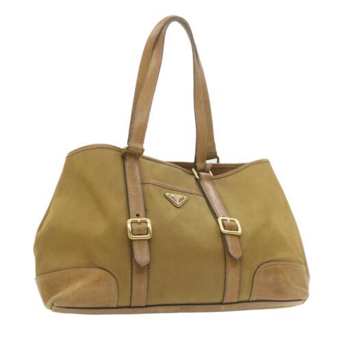 Authentic PRADA Nylon Tote Bag Brown: This item qualifies for FREE DOMESTIC SHIPPING to customers in the USA Brand: PRADA Size: W42 x H26 x D15cm / Shoulder Drop 24cm(Approx) Color: Brown Country/Region of Manufacture: Italy Material: Nyl