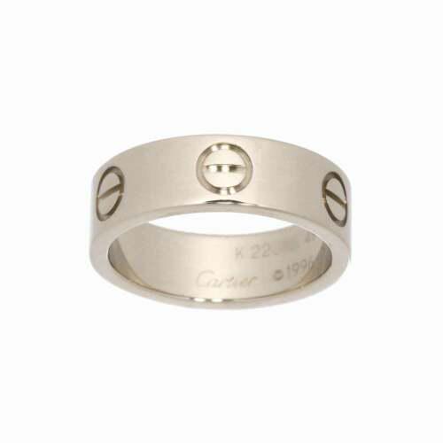 Authentic Cartier Love Ring 18K K18 WG White Gold 750: This item qualifies for FREE DOMESTIC SHIPPING to customers in the USA Brand: Cartier Size.: 49/4.75-5(Us) Style: Ring Weight: 6.7G(0.23Oz) Material: 18K Engraved: 750 Color: White Gold The BIDHAUS Gu