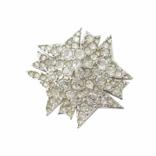 Authentic CHANEL Coco Logos Rhinestone Brooch Silver: This item qualifies for FREE DOMESTIC SHIPPING to customers in the USA Brand: Chanel Weight: 1.48Oz Style: Brooch Engraved: 05V Color: Silver Type: Brooch Country: France Frame Color: Ã¯¼Â T