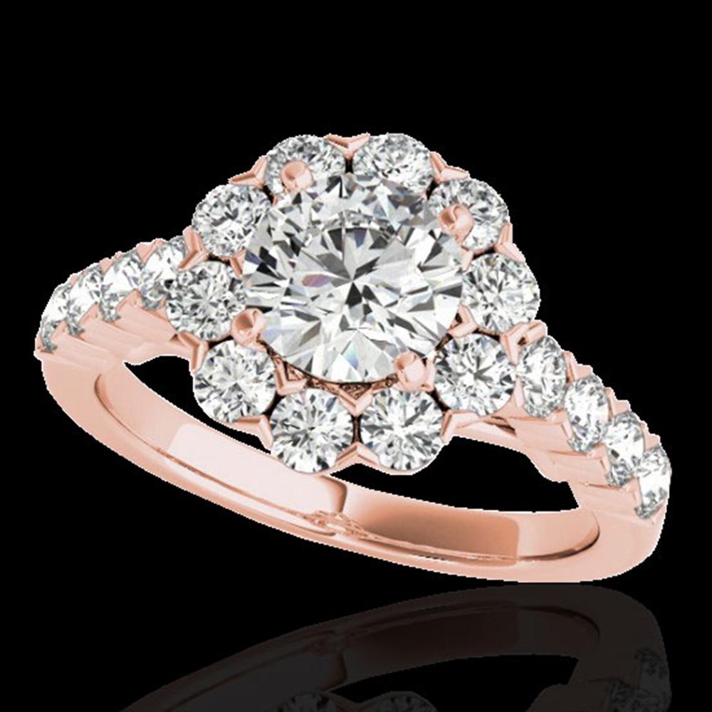 3 ctw Certified Diamond Solitaire Halo Ring 10k Rose: This item qualifies for FREE DOMESTIC SHIPPING to customers in the USA 3 ctw Certified Diamond Solitaire Halo Ring 10k Rose Gold Designer Brand Luxury Jewelrymade in the USA Suggested Retail Price: $2