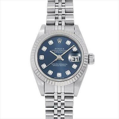 Authentic Rolex Datejust 10P Diamond 79174G Blue White: This item qualifies for FREE DOMESTIC SHIPPING to customers in the USA Rolex Datejust 10P Diamond 79174G Blue White Gold Stainless Ladies Watch Brand: ROLEX Model name: Datejust 10P diamond Model:: 79