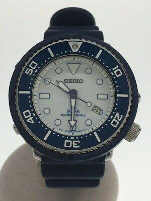 Authentic SEIKO PROSPEX Solar Divers 200m Analog Rubber: This item qualifies for FREE DOMESTIC SHIPPING to customers in the USA Brand: SEIKO Material / Fabric Rubber Actual size Watch: Case length: 4.5 / Case width: 4.7 / Dial length: 4 / Dial width: 4 / Ba