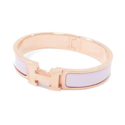 Authentic HERMES Bracelet PM 700001FO: This item qualifies for FREE DOMESTIC SHIPPING to customers in the USA Brand: Hermes Size: Write Size : 16Cm Width : 1Cm Color: Rose Nacarat Palladium(Rose Gold) Mpn: 700001Fo Gender: Ladies The BIDHA