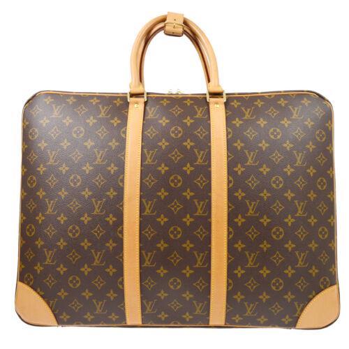Authentic LOUIS VUITTON SIRIUS 55 TRAVEL HAND BAG: This item qualifies for FREE DOMESTIC SHIPPING to customers in the USA Size: Extra Large Features: Inner Pockets Accents: Logo Color: Brown Model: LOUIS VUITTON SIRIUS 55 Year Manufactured: 2000-2009 