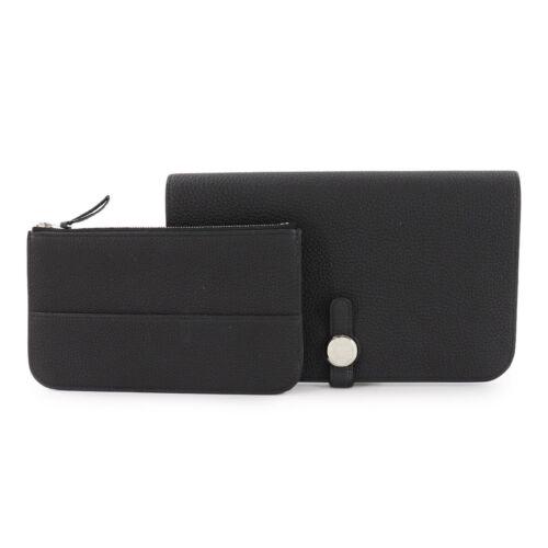 Authentic HERMES Dogon Wallet GM Duo Togo Black: This item qualifies for FREE DOMESTIC SHIPPING to customers in the USA Brand: Hermes Size H: 4.72 Inch Style: Long Wallet Size D: 0.59 Inch Material: Togo Weight: 0.41 Lb Color: Black Serial Number: Y