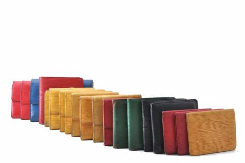 Authentic Louis Vuitton Epi Wallet Pass Case Black Blue: This item qualifies for FREE DOMESTIC SHIPPING to customers in the USA Brand: Louis Vuitton Department: Women Material: Epi Leather Type: Wallet Style: Wallet Country/Region of Manufacture: France/Spa