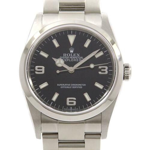 Authentic ROLEX 114270 Explorer I Automatic: This item qualifies for FREE DOMESTIC SHIPPING to customers in the USA Brand: Rolex Size: Case Diameter 36Mm Maximum Arm Size:18Cm Type: Wristwatch Reference Number: 114270 Color: Black 3.6.9 - Gender