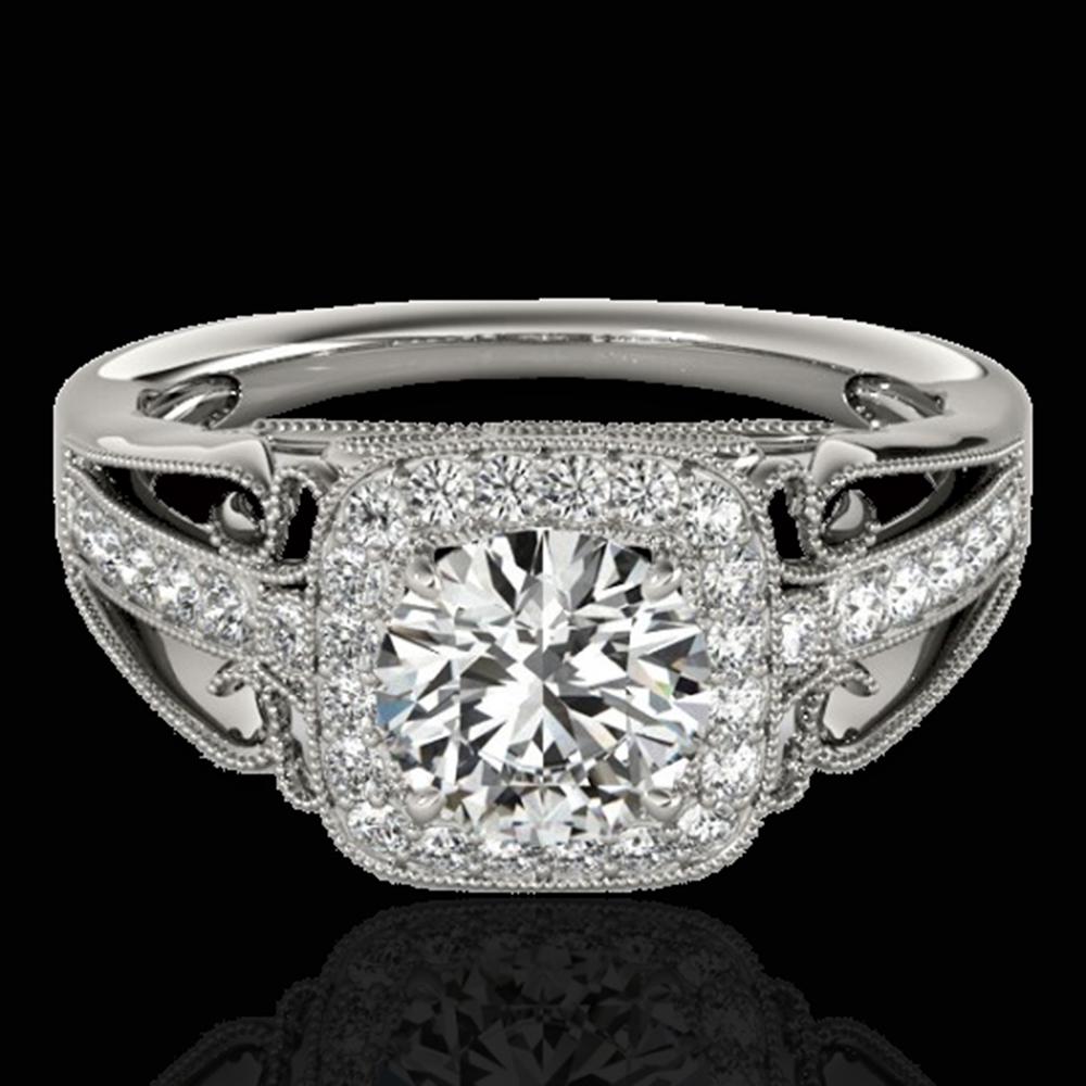 1.3 ctw Certified Diamond Solitaire Halo Ring 10k White: This item qualifies for FREE DOMESTIC SHIPPING to customers in the USA 1.3 ctw Certified Diamond Solitaire Halo Ring 10k White Gold Designer Brand Luxury Jewelrymade in the USA Suggested Retail Price: