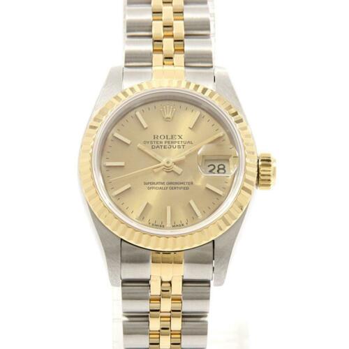 Authentic ROLEX 69173 Datejust SSxYG Automatic: This item qualifies for FREE DOMESTIC SHIPPING to customers in the USA Brand: Rolex Accessories: With Original Box Color: Gold - - Reference Number: 69173 Department: Ladies Additionalinfo: Automatic