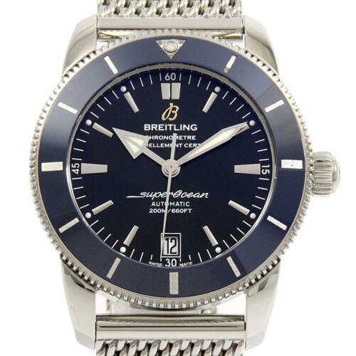 Authentic BREITLING AB2010 A201B02OCA Super Ocean: This item qualifies for FREE DOMESTIC SHIPPING to customers in the USA Brand: Breitling Size: Case Diameter 42Mm Maximum Arm Size:18.5Cm Type: Wristwatch Reference Number: Ab2010 A201B02Oca Color: Bla