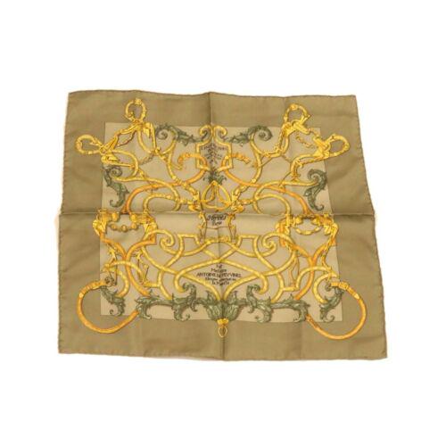 Authentic HERMES Carre Handkerchief Scarf 100% Silk: This item qualifies for FREE DOMESTIC SHIPPING to customers in the USA Brand: HERMES Type: unknown Style: Handkerchief Department: Woman Color: Khaki UPC: Does not apply EAN: Does not apply The BIDHAU