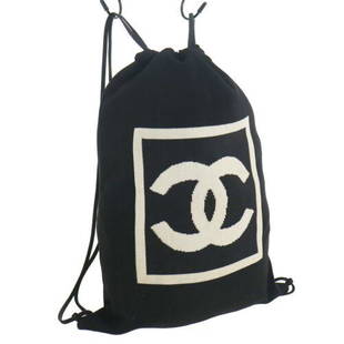 Authentic CHANEL Sport Line Backpack: This item qualifies for FREE DOMESTIC SHIPPING to customers in the USA Size: Medium Pattern: CC Accents: Logo Color: Black Beige Model: Backpack MPN: Does not apply Country/Region of Manufacture: