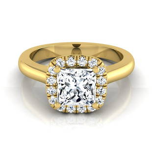 1 1/5ctw Round Diamond Halo Engagement Ring In 14k: This item qualifies for FREE DOMESTIC SHIPPING to customers in the USA Gleam And Glow With This Igi-certified Square Halo Diamond Engagement Ring With High Polish Shank, Showcasing A 1-carat Round