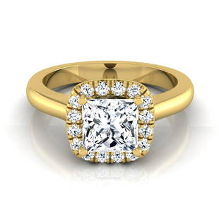 1 1/5ctw Round Diamond Halo Engagement Ring In 14k: This item qualifies for FREE DOMESTIC SHIPPING to customers in the USA Gleam And Glow With This Igi-certified Square Halo Diamond Engagement Ring With High Polish Shank, Showcasing A 1-carat Round