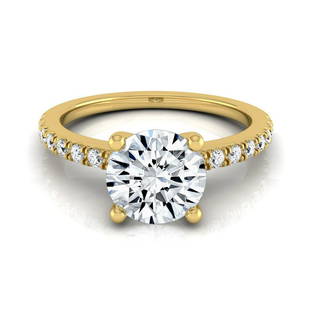 3/4ctw Round Center Classic Petite Split Prong Diamond: This item qualifies for FREE DOMESTIC SHIPPING to customers in the USA True Elegance Exudes From This Petite Split-prong Diamond Engagement Ring Which Showcases A 0.50 Carat Round Brilliant Center