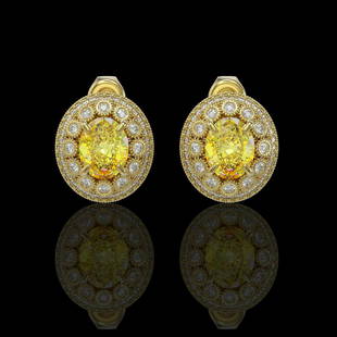 7.24 ctw Canary Citrine & Diamond Victorian Earrings: This item qualifies for FREE DOMESTIC SHIPPING to customers in the USA 7.24 ctw Canary Citrine & Diamond Victorian Earrings 14K Yellow Gold Designer Brand Luxury Jewelrymade in the USA Suggested