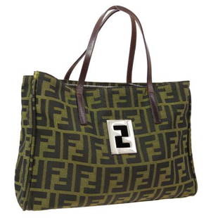 Authentic FENDI Zucca Pattern Hand Tote Bag: This item qualifies for FREE DOMESTIC SHIPPING to customers in the USA Size: Medium Pattern: Zucca Accents: Logo Color: Brown Model: Hand Tote Bag MPN: Does Not Apply Country/Region of Manufacture: