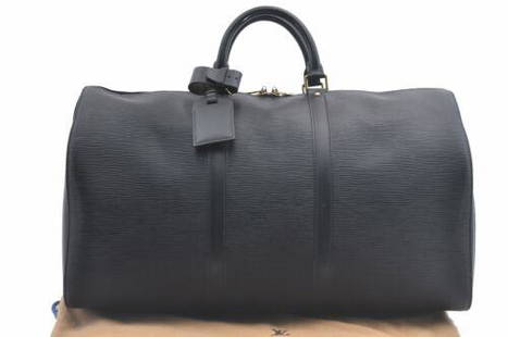 Authentic Louis Vuitton Epi Keepall 50 Boston Bag Black: This item qualifies for FREE DOMESTIC SHIPPING to customers in the USA Brand: Louis Vuitton Style: Boston Bag Country/Region of Manufacture: France Type: Boston Bag Serial Number: SP0917