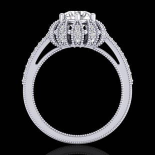 1.65 ctw VS/SI Diamond Art Deco Micro Pave Ring 18k: This item qualifies for FREE DOMESTIC SHIPPING to customers in the USA 1.65 ctw VS/SI Diamond Art Deco Micro Pave Ring 18k White Gold Designer Brand Luxury Jewelrymade in the USA Suggested Retail