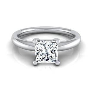 1/2ctw Princess Cut Diamond Solitaire 4-prong: This item qualifies for FREE DOMESTIC SHIPPING to customers in the USA Classic And Elegant, This Diamond Solitaire Engagement Ring Showcases A 0.50 Carat Princess Cut Center In A 4 Prong Setting