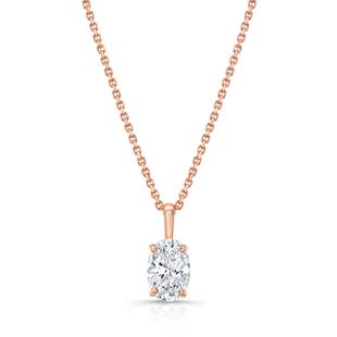 Oval Diamond Solitaire Pendant In A Platinum Fleur De: This item qualifies for FREE DOMESTIC SHIPPING to customers in the USA This Stunning Diamond Solitaire Necklace Features A 3/4 Carat Oval Diamond In A Platinum 4-prong Fleur De Lis Setting On A